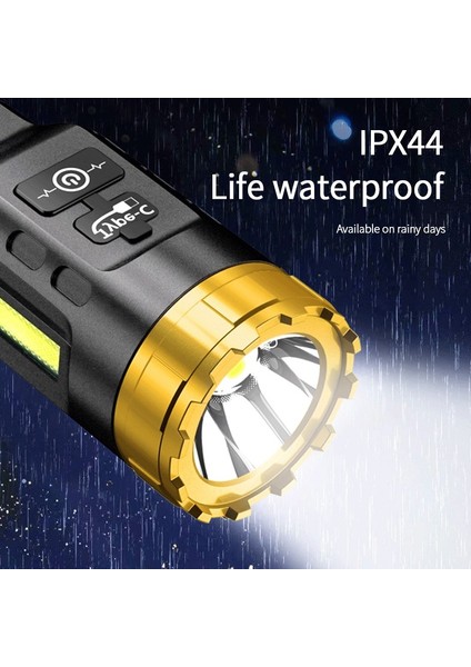 Taşınabilir Çok Fonksiyonlu El Feneri Dış Mekan LED Projektör Cob Yan Işık Arama Lambası (Yurt Dışından) modelleri