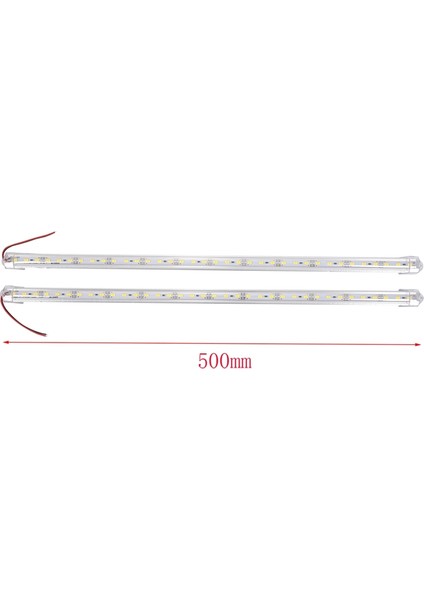 Adet Alüminyum Alaşımlı Sert LED Şerit Çubuk Işık Su Geçirmez 12V 50CM Beyaz (Yurt Dışından) fiyatları