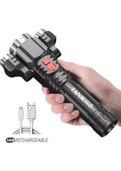 Parlak El Feneri Su Geçirmez Açık Kamp LED Işıklar Taşınabilir El Feneri Güneş Işığı Süper Mağaza (Yurt Dışından) fiyatları