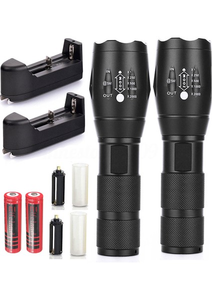 Adet 15000LM Parlak Açık Taktik T6 Zumlanabilir Alüminyum Alaşımlı El Feneri Torch (Yurt Dışından) modelleri