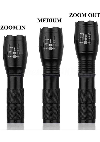 Adet 15000LM Parlak Açık Taktik T6 Zumlanabilir Alüminyum Alaşımlı El Feneri Torch (Yurt Dışından) indirimleri