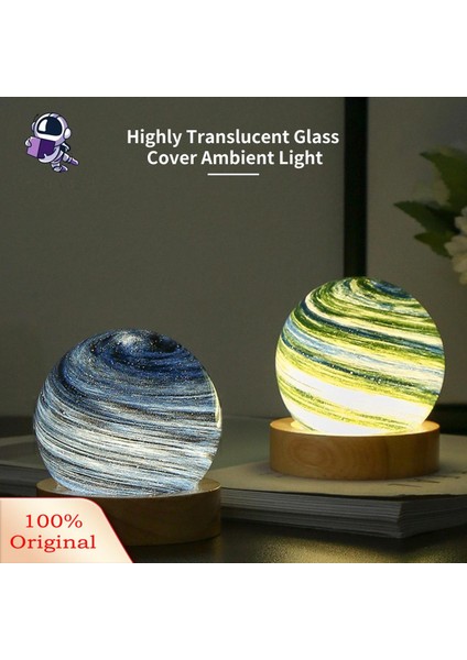 Grebest Gece Lambası Yumuşak Işık Benzersiz Parlayan Planet LED Gece Lambası (Yurt Dışından)