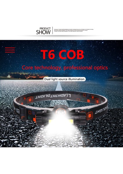 Lumiparty LED Xpe+Cob Düğme Anahtarlı Farlı Dış Mekan Kamp El Feneri (Yurt Dışından) fırsatları