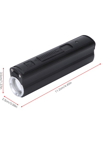 USB Şarj LED El Feneri Alüminyum Alaşımlı Parlak Işık Mini Torch Açık Kamp Için Çakmak Fonksiyonu ile (Yurt Dışından)