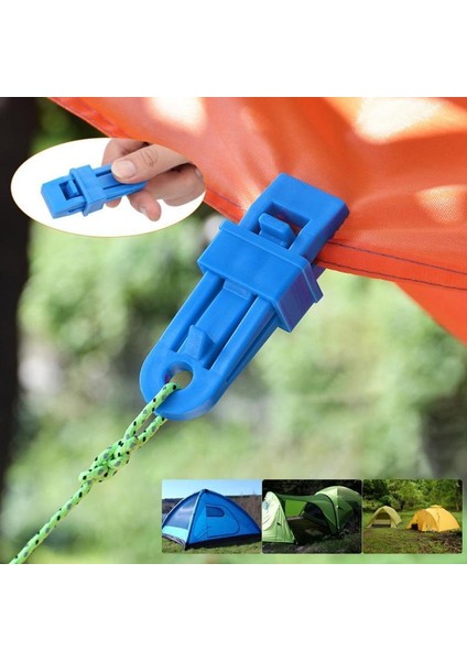 Adet Açık Kamp Sabitleme Plastik Klip Güçlü Sıkma Çadır Kelepçesi Elbise Askı Düzeni G Klipler Açık Seyahat Aksesuarı (Yurt Dışından)