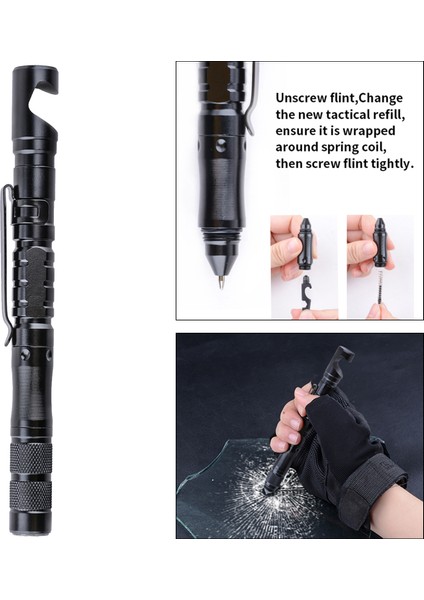 Taktik Kalem El Kamp Yürüyüş Pusula Cam Kırıcı Çok Aletler (Yurt Dışından) indirimleri