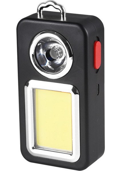 LED Mini El Feneri Cob Çalışma Işığı Su Geçirmez Acil Güvenlik Lambası Şarj Edilebilir Anahtarlık Kamp Işık (Yurt Dışından)