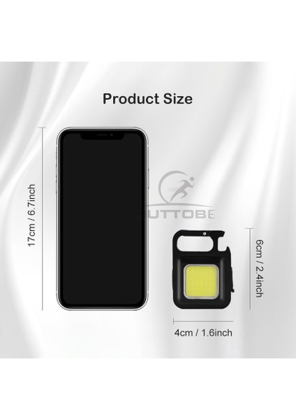 Outtobe Mini LED Işık Çalışma Işığı Taşınabilir Cep Lambası Anahtarlıklar USB Şarj Edilebilir Küçük Işık Tirbuşon Su Geçirmez Kamp Feneri Mıknatıs Tasarımı Balıkçılık Lambası 3 Modu (Yurt Dışından)