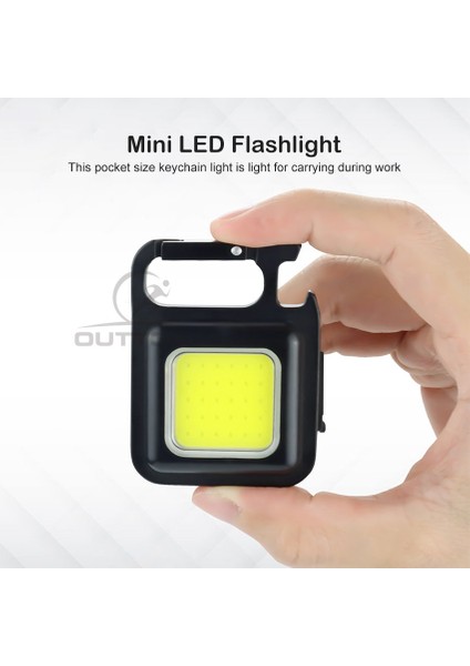 Outtobe Mini LED Işık Çalışma Işığı Taşınabilir Cep Lambası Anahtarlıklar USB Şarj Edilebilir Küçük Işık Tirbuşon Su Geçirmez Kamp Feneri Mıknatıs Tasarımı Balıkçılık Lambası 3 Modu (Yurt Dışından)