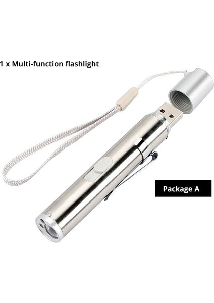 Çok Fonksiyonlu Şarj Edilebilir LED El Feneri Uv Torch Ultra Viole Işık Lazer Işaretçi Komik Kedi Oyuncak Ev, Çocuk Için Uygundur (Yurt Dışından)