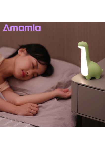 Amamia Karikatür Lamba Göz Koruması Parlamayan Karikatür Dinozor Tarzı LED Başucu Lambası (Yurt Dışından) fırsatları