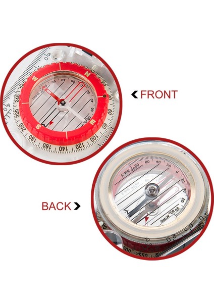 LED Işıklı Çok Fonksiyonlu Aydınlık Pusula Taşınabilir Su Geçirmez Pusula-Siyah&şeffaf&kırmızı (Yurt Dışından) indirimleri