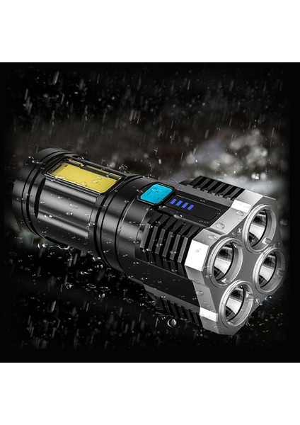 【rongcai】 USB Şarj Edilebilir Ultra Parlak Torch Işığı 4 Mod Projektör LED Taktik El Feneri Ultra Parlak F (Yurt Dışından) indirimleri