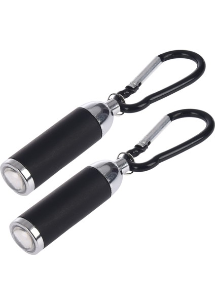 2020 Ultra Parlak LED Kamp El Feneri Mini Torch Lamba Işığı Anahtarlık Anahtarlık, Siyah 2 Adet (Yurt Dışından)