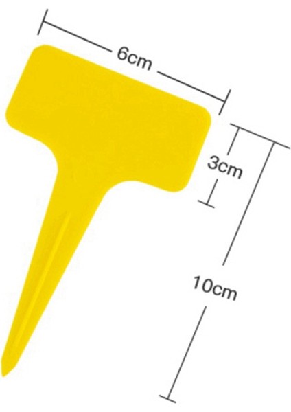 100 Adet Suya Dayanıklı Plastik Bitki Etiketleri T Tipi Fidanlık Bahçe Etiketleri (Sarı) (Yurt Dışından) fiyatları