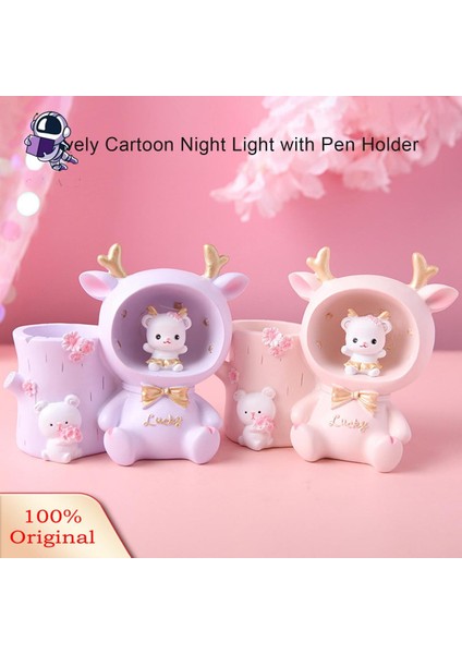 Grebest Kalem Tutucu Yumuşak Aydınlatma 2'si 1 Arada Başucu Lambası Kalem Kutulu (Yurt Dışından)