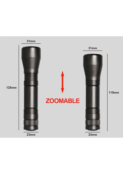 6000LM Uv El Feneri ve LED Orch Menekşe Işık Uv Zoom Flaş Işığı (Yurt Dışından)
