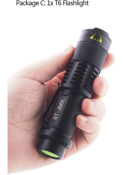 Mini LED El Feneri 4000LM Q5 T6 L2 LED Torch Ayarlanabilir Odak Yakınlaştırma Flaş Işığı Lambası 14500 ve 18650 Pil Kullanın Hediye Verin (Yurt Dışından)