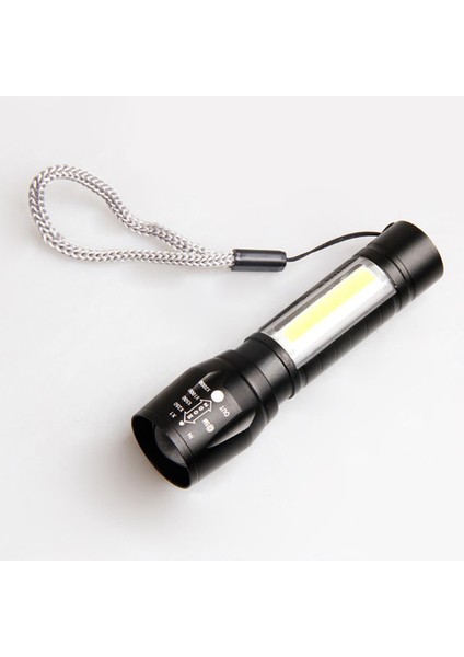 LED El Işığı Şarj Edilebilir Su Geçirmez USB Şarjı Dış Mekan Kampçılık ve Yaya Dağcılık Cob Güçlü Işık E (Yurt Dışından)