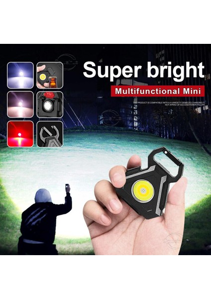 [yeni Ürün] Yeni Mini LED El Feneri USB Şarj Edilebilir Çalışma Işığı Anahtarlık Açık Kamp Için Taşınabilir Cep El Feneri Küçük Işık Edc Lamba (Yurt Dışından)