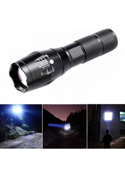 5 Mod LED Alüminyum Alaşımlı Zumlanabilir El Feneri Torch Açık Kamp Lambası (Yurt Dışından)