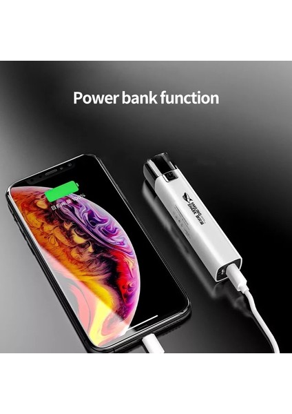 [fun Lıve] LED Güçlü Işık Şarj Hazinesi El Feneri USB Şarj Edilebilir Mini Taşınabilir Ultra Parlak Ev Uzun Menzilli Dış Aydınlatma (Yurt Dışından)