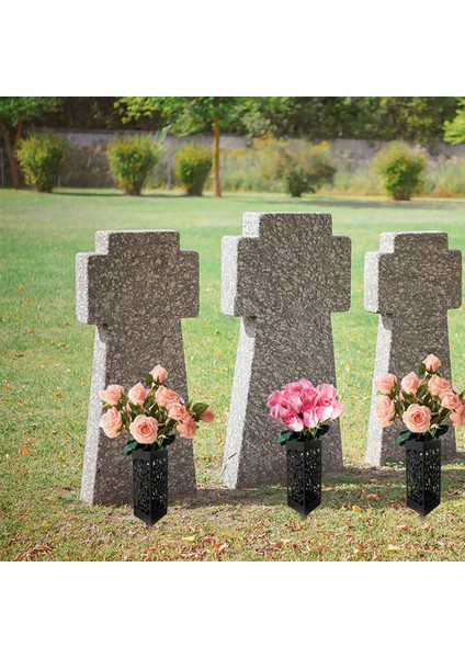 Paket Mezarlık Vazo Mezar Taşı Çiçek Standı Anıt Mezar Taşı Dekor Mezarlık Çiçek Konteyner Kazık Drenaj Deliği (Yurt Dışından) indirimleri