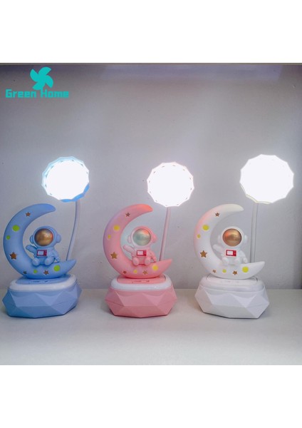 Yeşil Ev Başucu Lambası Şarj Edilebilir Astronot Spaceman LED Gece Başucu Lambası Hediye (Yurt Dışından) indirimleri