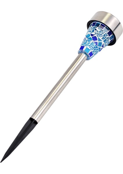 Cam Mozaik LED Solar Çim Lambası Mavi LED Işık Peyzaj Lambası B (Yurt Dışından) indirimleri