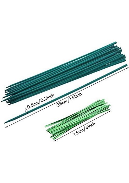 40 Parça Orkide Klipsi Plastik Bahçe Tesisi Klipsi, 20 Parça Bitki Destek Kazığı, 20 Parça Metalik Büküm (Yurt Dışından) modelleri