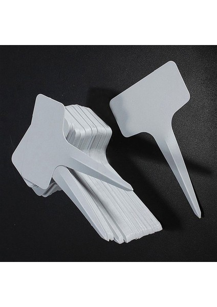 50 Adet Plastik Fabrikası T-Tipi Etiketler Işaretleyiciler Kreş Bahçe Etiketleri (Yurt Dışından)