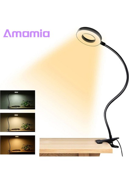 Amamia Masa Lambası Üç Dişli Klipsli LED Yatak Başlığı Gece Lambası (Yurt Dışından) indirimleri