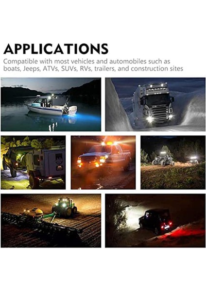 Zoroom Su Geçirmez LED Tekne Işıkları, 6 Inç Deniz Güverte Iskele Işık Tekne Sel Yayıcı Işık Çubuğu, Tekne Farları, Kıç Işık (Yurt Dışından)