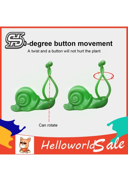 Helloworld Bitki Fikstür Klipsi Sevimli Şekil Punch-Ücretsiz Bitki Fikstür Kelepçesi (Yurt Dışından)