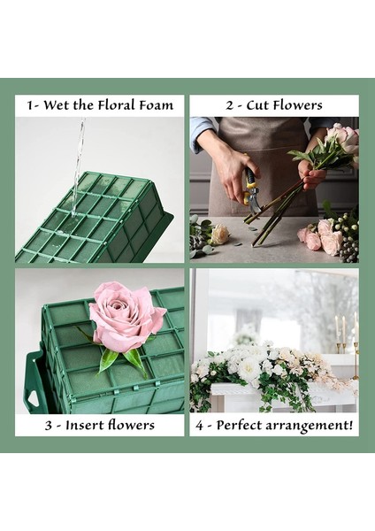 2 Adet Çiçek Köpük Kafes, Taze Çiçekler, Düğün, Ev ve Bahçe Süslemeleri Için Kuru ve Islak Dikdörtgen Çiçek Kafesi Tutucular (Yurt Dışından) modelleri
