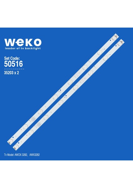 WKSET-5516 35203X2 KJ32D08-ZC21F-05 - 303KJ320038 A22/C/7 125-130/2.9-3.0 2 Adet LED Bar