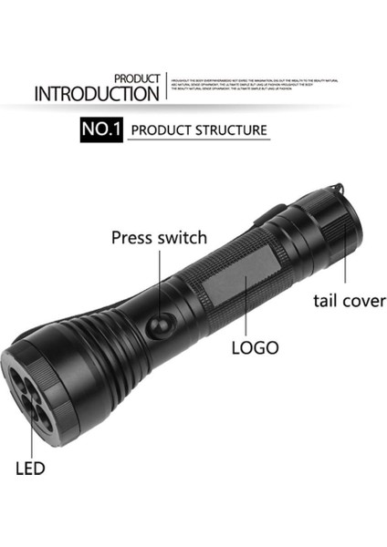 Yüksek Güç 4 Renk LED El Feneri Taşınabilir Kamp Işığı Acil Durum Sinyal Işığı (Yurt Dışından) indirimleri