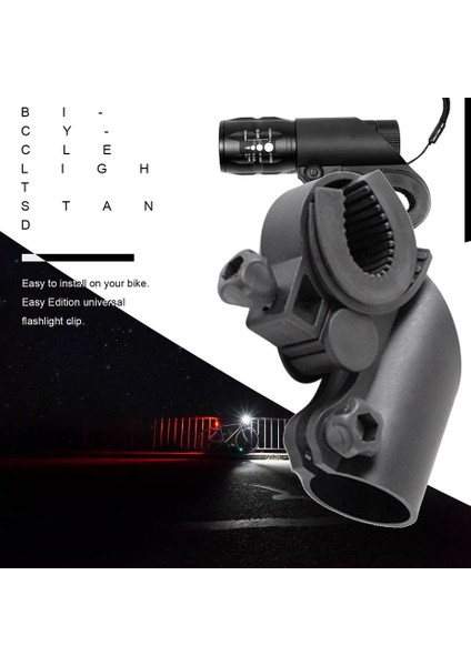 El Feneri LED Torch Bisiklet Bisiklet Gidon Dağı Işık Tutucu Kelepçe Klipsi (Yurt Dışından)