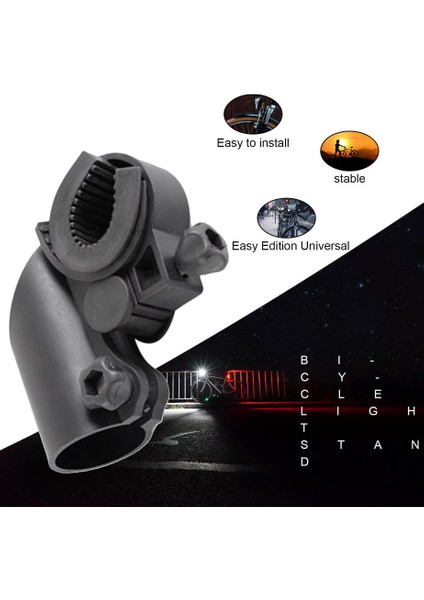 El Feneri LED Torch Bisiklet Bisiklet Gidon Dağı Işık Tutucu Kelepçe Klipsi (Yurt Dışından)