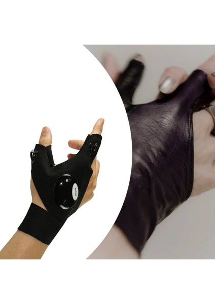 Te Çok Fonksiyonlu LED El Feneri Eldiven 3 Parmak Gösteren Pamuk Yüksek Parlaklık Aydınlatma Açık Spor Aydınlatma Eldiven (Yurt Dışından) indirimleri