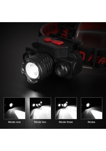 USB Şarj Edilebilir LED Far Teleskopik Zoom 180 Derece Dönen Dört Anahtar Modu Hayat Su Geçirmez Profesyonel Tasarım (Yurt Dışından) modelleri