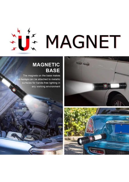 Süper Parlak T6 LED El Feneri USB Şarj Edilebilir Su Geçirmez Cob Zoom Kamp Lambası Taşınabilir 18650 Fener Kuyruk Mıknatıs ile (Yurt Dışından) fırsatları