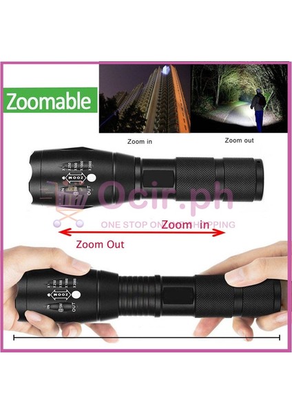 【rongcai】 Taclight Yüksek Güçlü Taktik El Feneri 40X Daha Parlak Taşınabilir LED Işık Açık Kamp (Yurt Dışından) modelleri