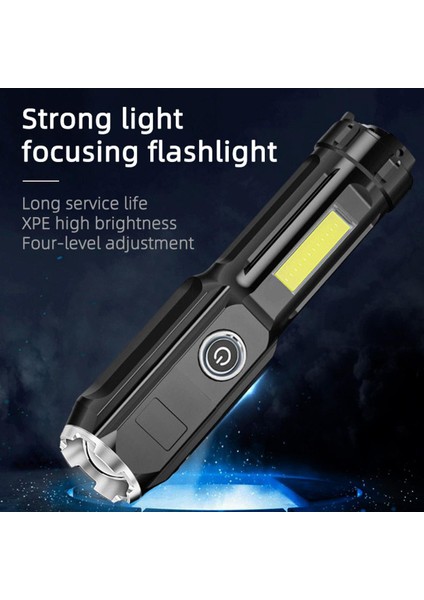 Taşınabilir Mini El Feneri USB Süper Parlak Cob LED Torch Açık Kamp Işık Fener Dahili Pil ile Kuyruk Mıknatıs Balıkçılık (Yurt Dışından)
