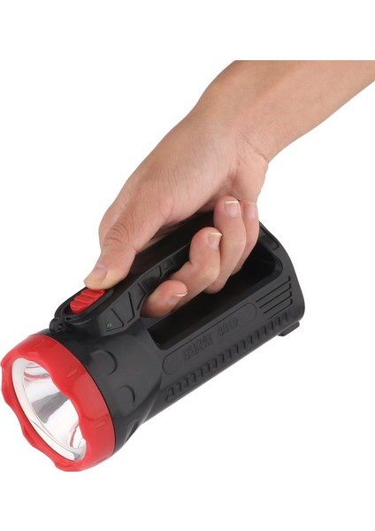 Dış Mekan LED Parlak Şarj Güçlü Işık El Feneri Torch Işığı Bir Lamba Kafası (Yurt Dışından)