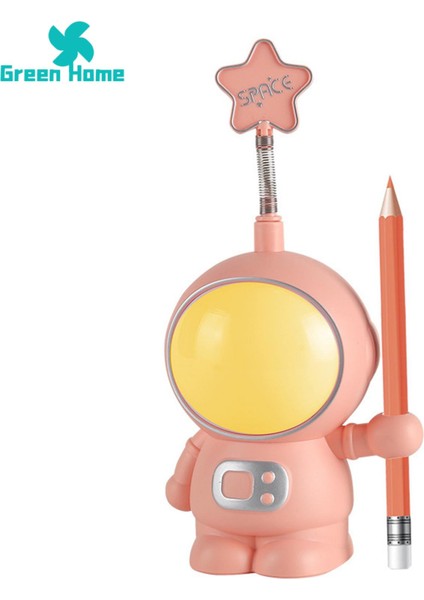 Yeşil Ev Astronot LED Lamba Titreşimsiz 2'si 1 Arada Astronot Kalemtıraşlı LED Gece Lambası (Yurt Dışından) modelleri