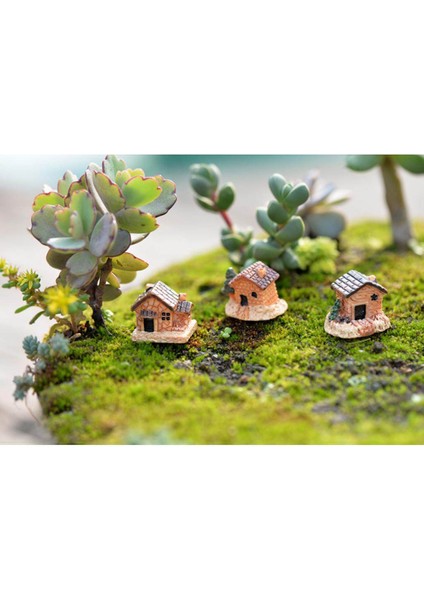 3x3 Parça Mikro Peyzaj Mini Reçine Bonsai Bahçe Dıy Dekor Ev Heykeli (Yurt Dışından)