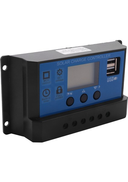 Eıtgzwas 2x 20A 12V 24V Otomatik Çalışma Pwm Solar Şarj Regülatörü LCD Çift USB 5V Çıkışlı Güneş Pili Paneli Şarj Cihazı Regulato (Yurt Dışından)