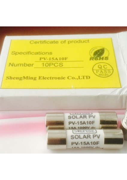 Fotovoltaik Sistemler Için-10 * Fotovoltaik Pilin Dc Sigortası-Gümüş (Yurt Dışından) indirimleri