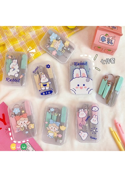 Adet/takım Taşınabilir Tırnak Makası Seti Çok Fonksiyonlu Manikür Seti Ev Kız Sevimli Karikatür Tırnak Araçları Makas Tırnak Seti Manikür Için (Yurt Dışından) fiyatları